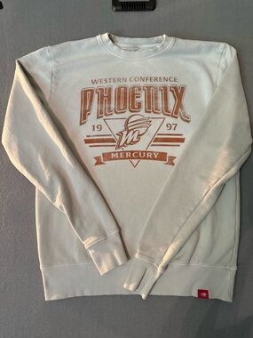 Phoenix Mercury Graphic Crewneck Sweatshirt - Cream with Rust Print